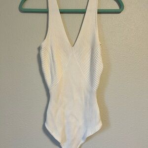 Abercrombie Knit Bodysuit cream color